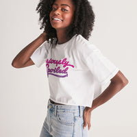 seriously spoiled Women's All-Over Print Lounge Cropped Tee