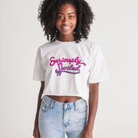 seriously spoiled Women's All-Over Print Lounge Cropped Tee