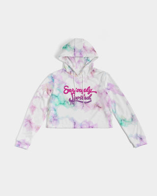 marble lux Women's Cropped Hoodie