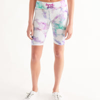 marble lux Women's Mid-Rise Bike Shorts